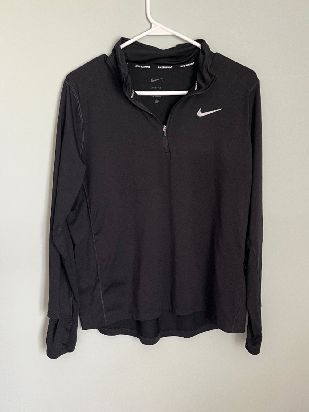 Women’s Nike Dri-Fit Black Running Athletic Quarter Zip Pullover M - Picture 1 of 9
